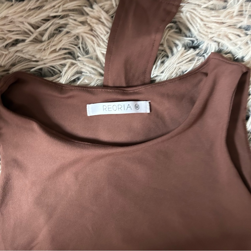 ReoRia • Women's Basic Sexy Sleeveless Racer
Back Halter Neck Bodysuit - Picture 5 of 6